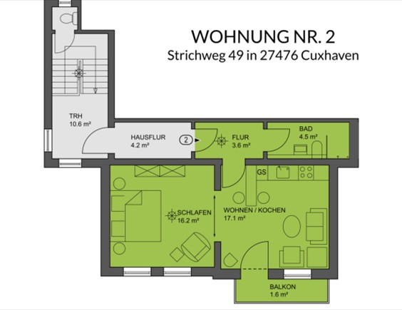 Grundriss Apartment 2