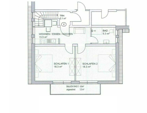 Grundriss Apartment 3